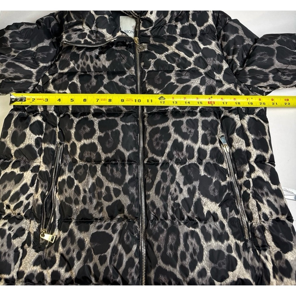 Moncler Torcelle Down Coat Black w/ Animal‎ Print - Picture 9 of 9